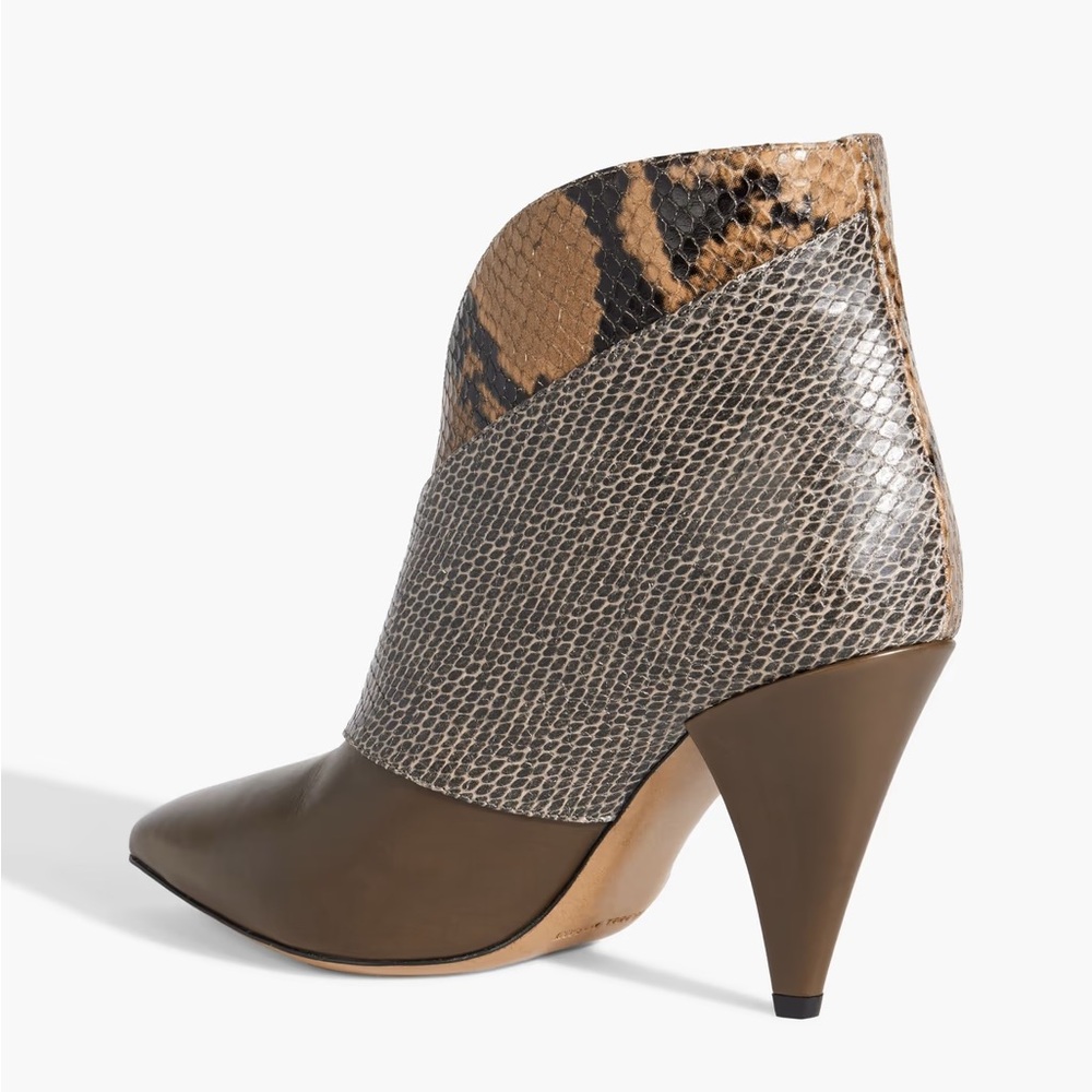 Isabel Marant snakeskin leather booties—worn once, like brand new!